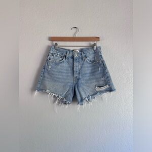 Agolde Parker Long light wash shorts size 27